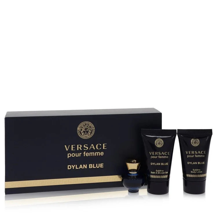 Versace    Women    Versace Pour Femme Dylan Blue    -- Gift Set - 0.17 oz Mini EDP + 0.8 oz Body Lotion + 0.8 oz Shower Gel