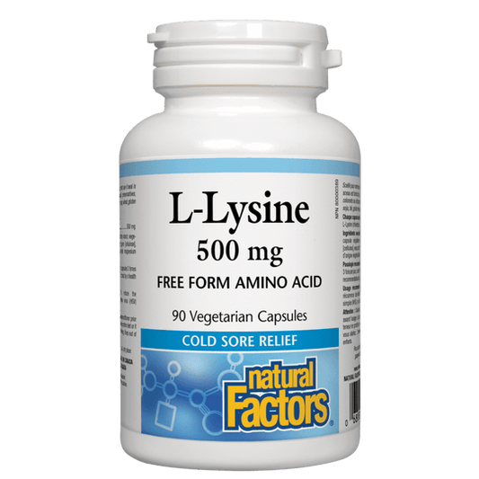 Natural Factors   L-Lysine 500 mg   90 vcapsvcaps