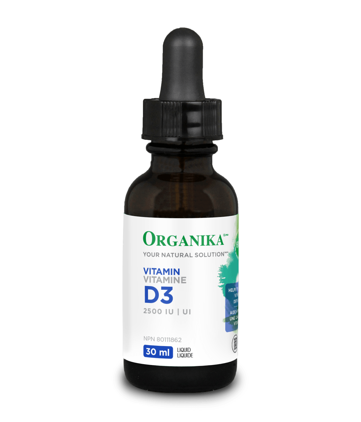 Organika   VITAMIN D3 LIQUID DROPPER 2500 IU 30ML