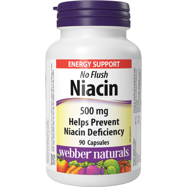 Webber Naturals - No Flush Niacin 500 mg - 90 Capsules