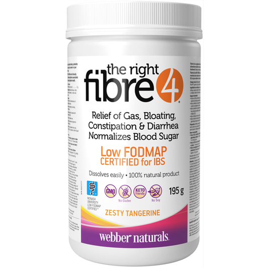 Webber Naturals - The Right Fibre4®, Zesty Tangerine - 195 g