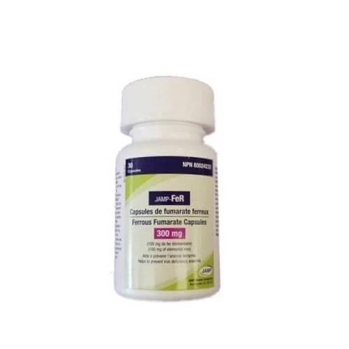 JAMP-Fer - Ferrous Fumarate 100mg - 500 caps