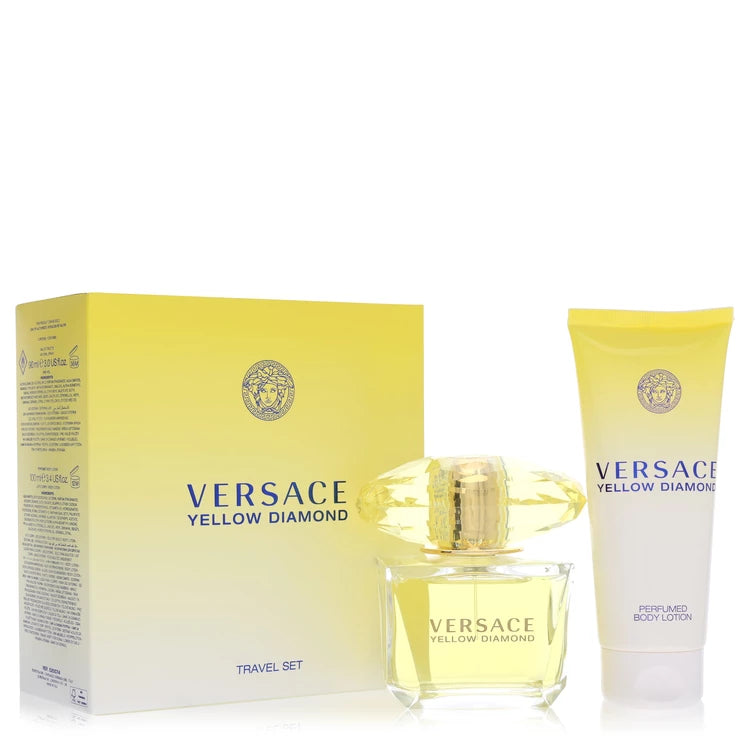 Versace    Women    Versace Yellow Diamond    -- Gift Set - 3 oz Eau De Toilette Spray + 3.4 oz Body lotion