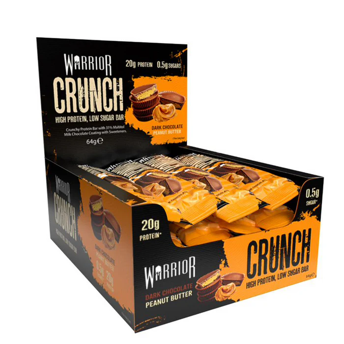 WARRIOR   CRUNCH BAR   64g - 12/box   DARK CHOCOLATE PEANUT BUTTER