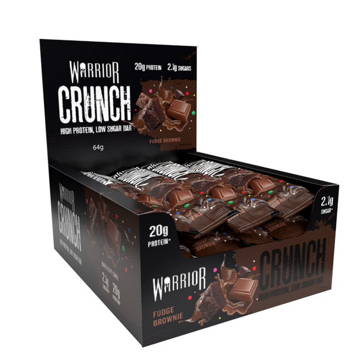 WARRIOR   CRUNCH BAR   64g - 12/box   FUDGE BROWNIE
