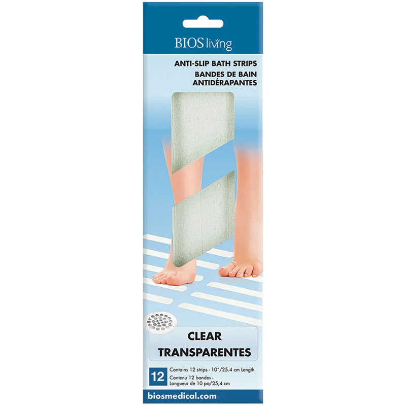 BIOS LIV CLEAR ANTI-SLIP BATH STRIPS 12
