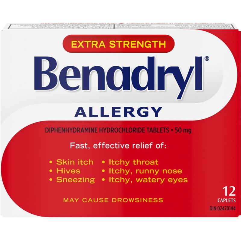 Benadryl Extra Strength Allergy 12 Caplets
