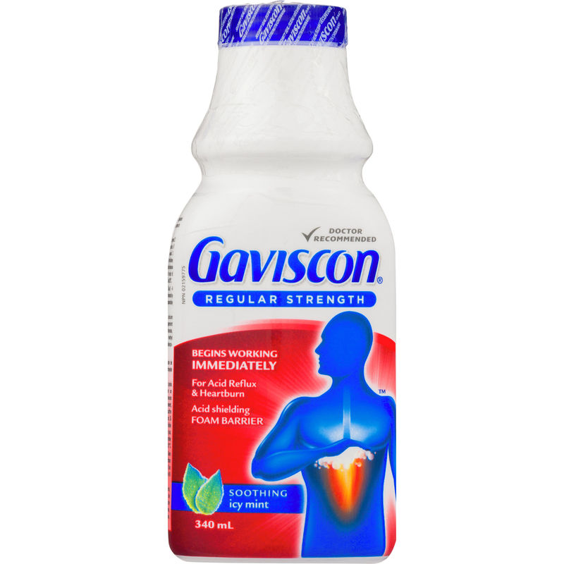 Gaviscon Regular Strength Soothing Icy Mint 340 mL