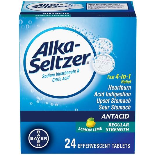 ALKA-SELTZER     SODIUM BICARBONATE & CITRIC ACID         24TABS