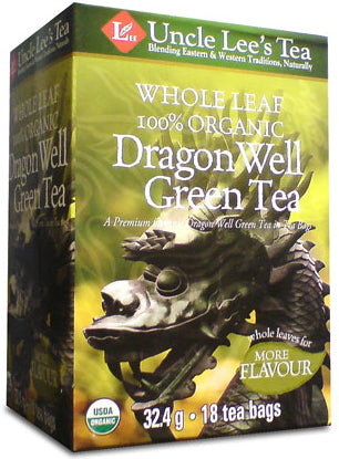 UNCLE LEE'S TEAS    Whole Leaf Teas    UNCLE LEE'S TEAS    Whole Leaf Teas    Org WholeLeaf DragonWellGreen 18bg