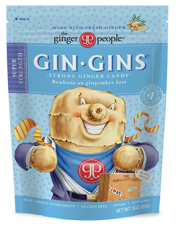 The Ginger People - Gin Gins Super Strength Ginger Cdy - 12 x 84g