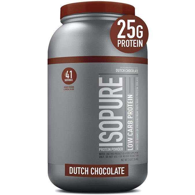 NATURE'S BEST   ISOPURE LOW CARB   DUTCH CHOCOLATE   3lbs