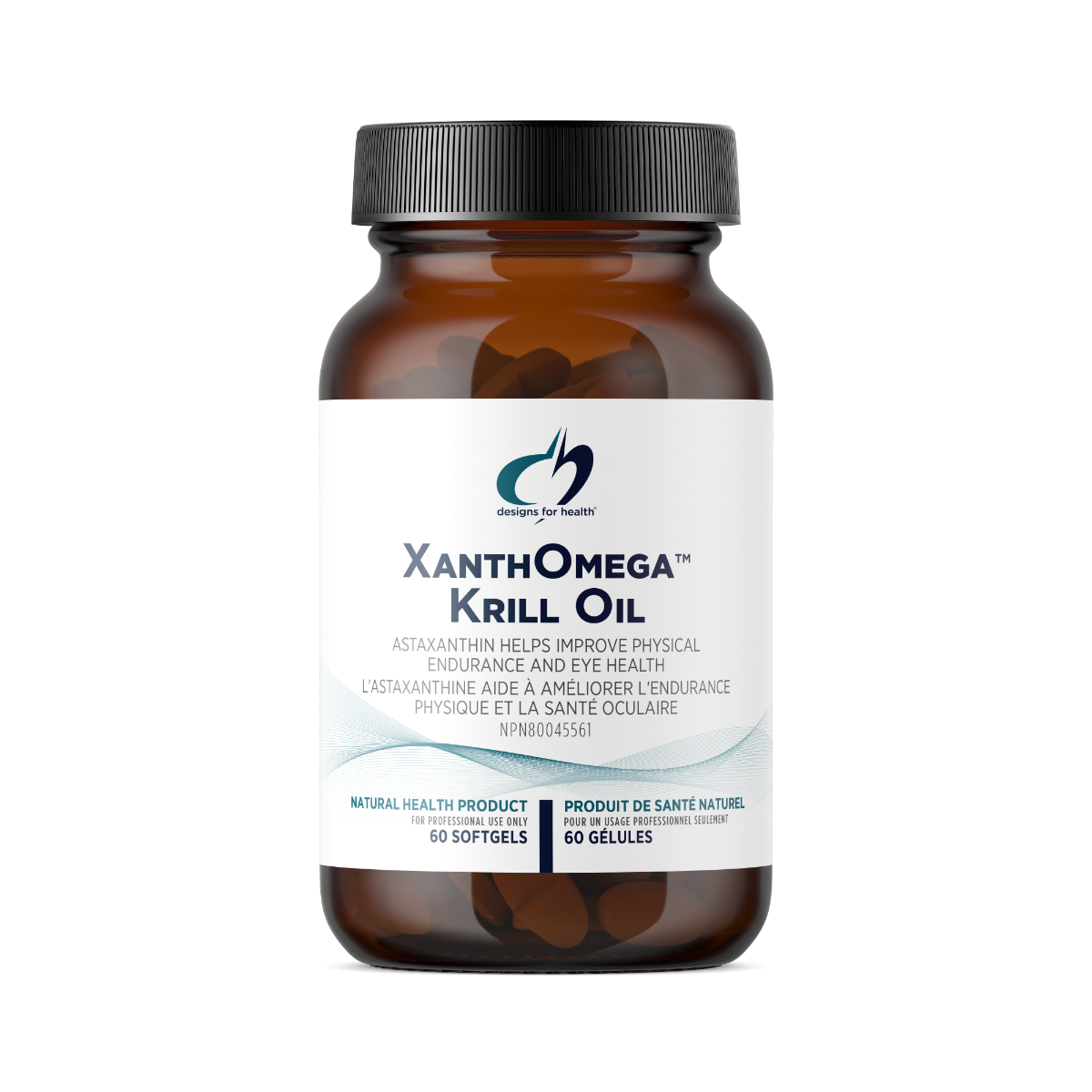 Design For Health  XanthOmega Krill Oil™  60Softgel