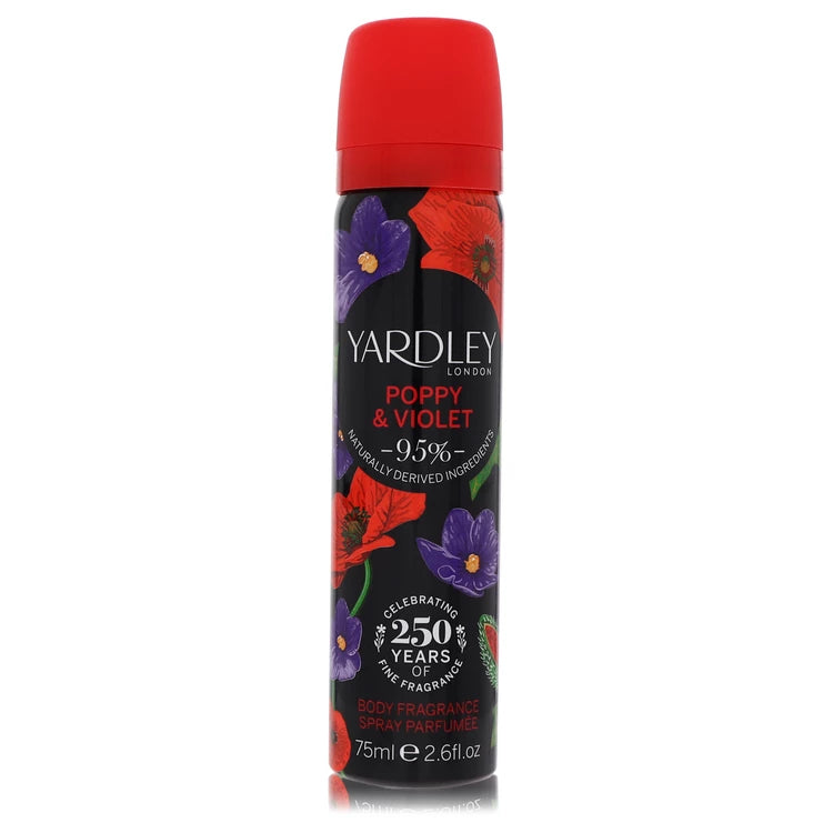 Yardley Poppy & Violet Body Fragrance Spray By Yardley London 2.6 oz Body Fragrance Spray