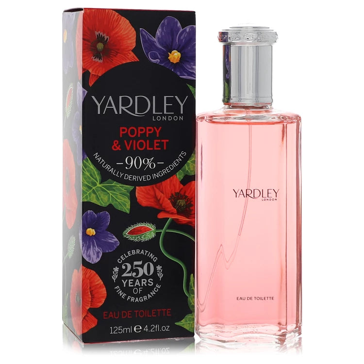 Yardley Poppy & Violet Eau De Toilette Spray By Yardley London 4.2 oz Eau De Toilette Spray