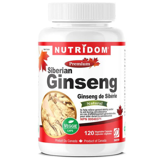 NUTRIDOM - Siberian Ginseng 120 Veggie Capsules