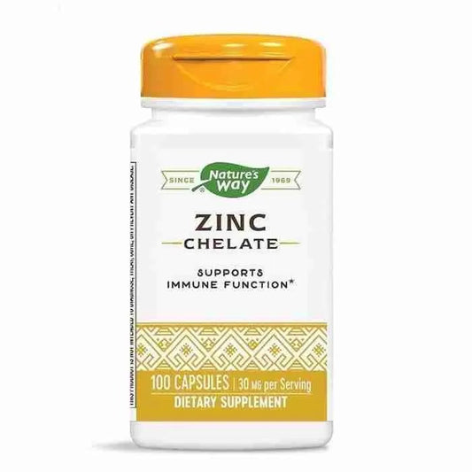 Nature's Way - Zinc Chelate (zinc bisglycinate) 30mg - 100 caps