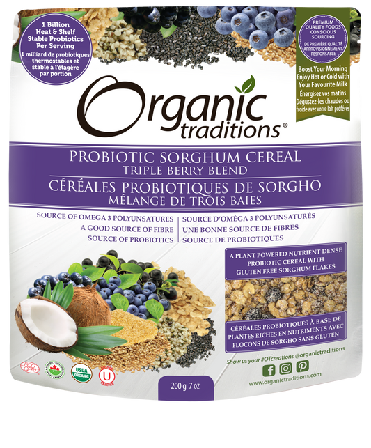 Organic Traditions - Probiotic Cereal Triple Berry - 200 g