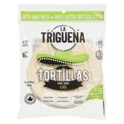 Les Aliments La Triguena Foods   Gluten Free Corn Tortillas   Corn Tortilla 6'' Lime300G