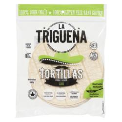 Les Aliments La Triguena Foods   Gluten Free Corn Tortillas   Corn Tortilla 8'' Lime & Avocado340G